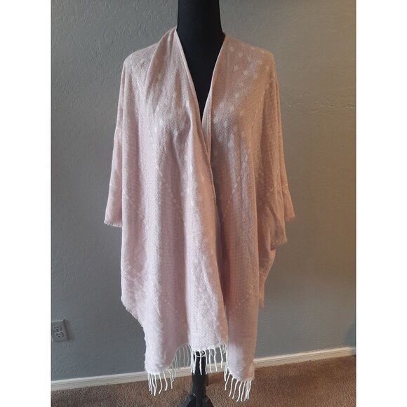 NWT Gentle Fawn Rusty Rose Shaw Size M/L Fringe Detail Casual Preppy Business - Picture 2 of 8